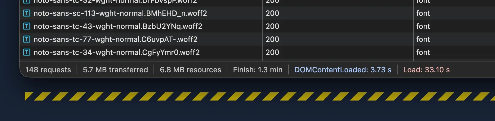 本 blog 頁面加載時間 (Fastly)